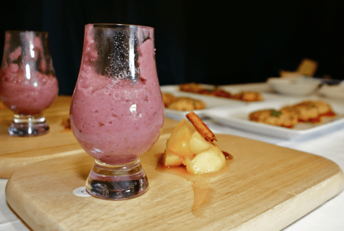 Bramble Porridge with Spiced  Autumn Fruit Compote