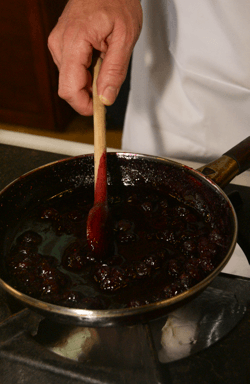 Winter Spiced Porridge with Blueberry Compote